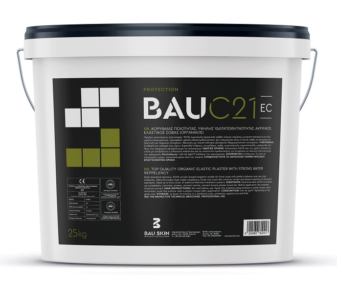 BAU C21 EC, έτοιμος σοβάς σε πάστα, 1,5mm F, λευκό 25kg/δοχείο